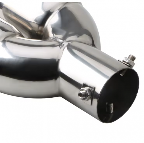 Car Exhaust Pipe Universal Double Stainess Steel chrome - Multicolour - Image 4