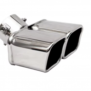 Muffler Tip Double Car Exhaust Pipe Stainless Steel Inlet 60mm/75mm - Square