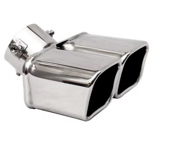 Muffler Tip Double Car Exhaust Pipe Stainless Steel Inlet 60mm/75mm - Square