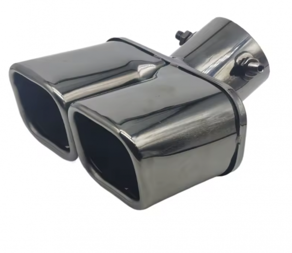 Muffler Tip Double Car Exhaust Pipe Stainless Steel Inlet 60mm/75mm - Square - Image 3